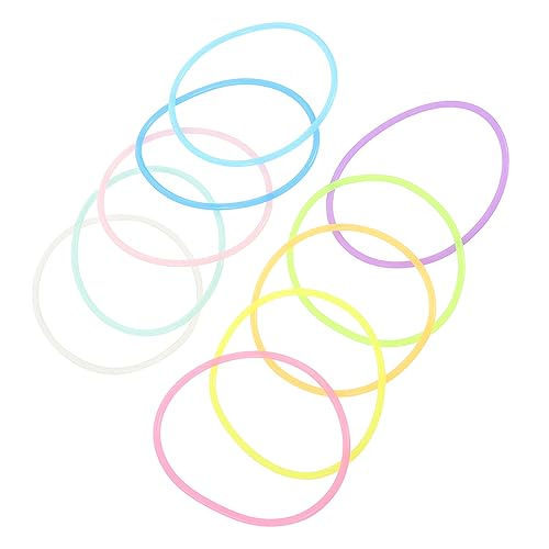 Ipetboom 30 Stück Teiliges Silikonarmbänder in Neonfarben Leuchtende Haargummis und Handgelenksschmuck für Mädchen Vielseitig Einsetzbar als Haarband oder Armband von Ipetboom