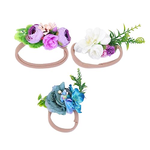 Ipetboom 3St haarschmuck die Blumen Stirnband künstliche Kopfbedeckung Baby von Ipetboom