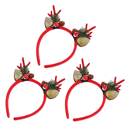 Ipetboom 3stücke Weihnachts Geweih Haarband Mit Kunst-pinienzapfen Festliches Kopfschmuck Für Erwachsene Für Weihnachtsfeiern Und Cosplay von Ipetboom