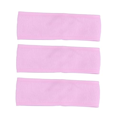 Ipetboom Haargummis 3St Haarband-Set für Spa-Gesichtsbehandlungen Haarband-Set für Maskenanwendungen Haarband-Set für Make-up-Anwendungen Hautpflege Schal Handtuch Stirnband Damen Rosa von Ipetboom