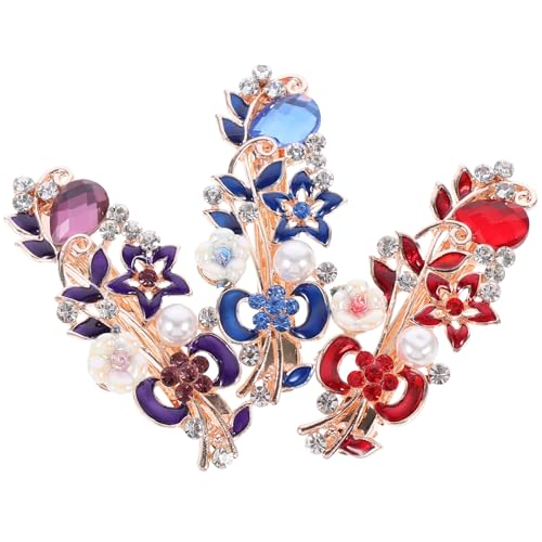 Ipetboom 3stücke Teiliges Weihnachts-haarspangen Mit Kristallen Und Perlen Haaraccessoire Für Mädchen Für Festliche Frisuren von Ipetboom