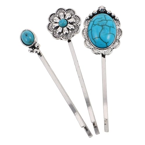 Ipetboom Türkises Haarspangen-set Im Boho-stil Mit Dekorativem Bobby 3-teilig Für Damen-western-accessoires von Ipetboom