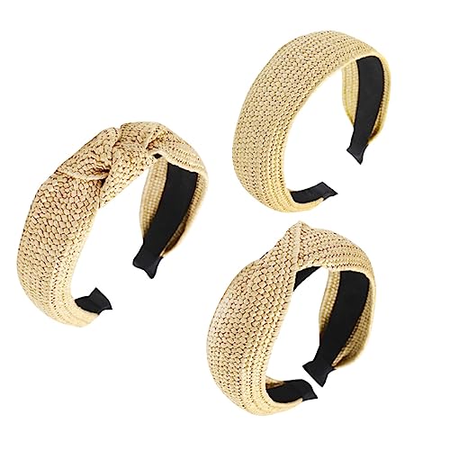 Ipetboom 3stücke Handgefertigte Raffia Haarbänder Für Verstellbare Geknotete Stirnbänder Im Koreanischen Stil Als Vielseitiges Haaraccessoire Für Sommer von Ipetboom