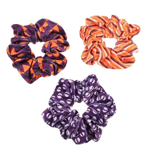 Ipetboom 3St Halloween-Haargummi Mädchen Krokodilklemmen für Haare Haarringe Stifte Rollen haarreif halloween haarreifen halloween haarschmuck angenehm knusprig stylisches Haarband Flanell von Ipetboom