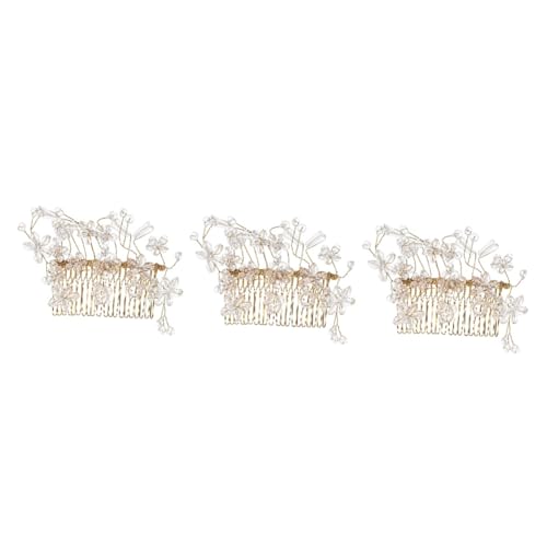 Ipetboom 3St Kamm haar spangen haarclips Perle Haarschmuck für Mädchen perücken Brauthaarschmuck für die Hochzeit Braut Kopfbedeckungen für die Hochzeit Europäisch und amerikanisch Haarteil von Ipetboom