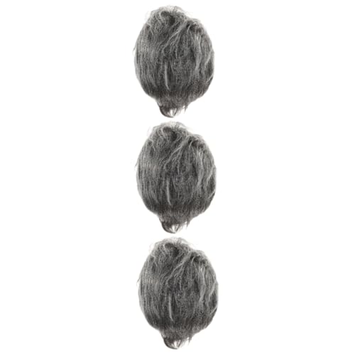 Ipetboom 3St Oma graue Perücke synthetic wig männer perücke Graue Perücken für Frauen pelucas de mujer Kostümperücken Kostüm Perücke Flauschige Perücke für Damen kurze Perücke Haar Kleidung von Ipetboom