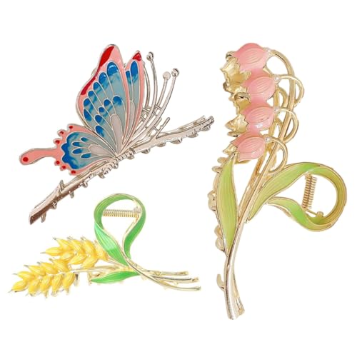 Ipetboom 3stücke Teiliges Haarklammern Damen Elegante Krallenklemme Für Dickes Und Dünnes Haar Rutschfeste Haarspangen Praktische Haaraccessoires Für Alltag Und Besondere Anlässe von Ipetboom