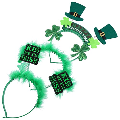Ipetboom 3stücke Teiliges Patrick's Day Stirnband Mit Kleeblatt-design Leichtes Und Bequemes Haaraccessoire Für Festivals Und Partys Für Feiern Und Kostüme von Ipetboom