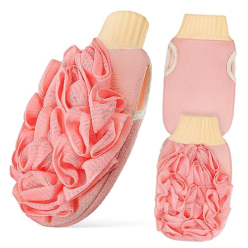 Ipetboom 3St Peeling-Peelinghandschuh tiefe Peeling-Handschuhe Schwämme Körperpeelingbürste Peeling-Badehandschuh ein Bad nehmen Kirschpulver Puderquaste Schwamm Badetuch von Ipetboom