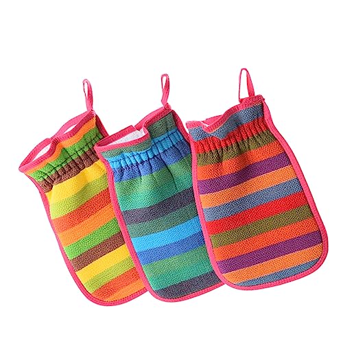 Ipetboom 3er-pack Peeling-badehandschuhe Körperpeeling-handtuch Badehandschuhe Sanftes Peeling Für Strahlende Haut Zufällige Farbe von Ipetboom