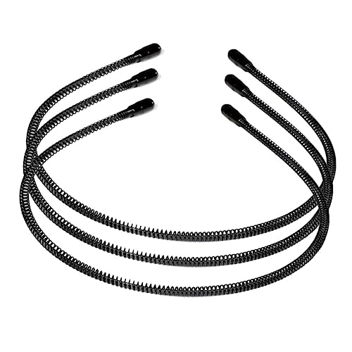 Ipetboom Yoga-Stirnband 3St gewelltes Stirnband Haarband modische Kopfbedeckungen schwarzes Unisex-Stirnband Haargummis Stirnbänder für Männer spiralförmiger Haarreif Sport-Haarreifen von Ipetboom