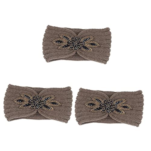 Ipetboom 3St Haarreifen Haargummis stylische stirnbänder für damen Haartaschentücher für Damen Kopftuch für Damen Stirnband Turban Kristall Haarring Juwel Schal Fräulein Kopfbedeckung von Ipetboom