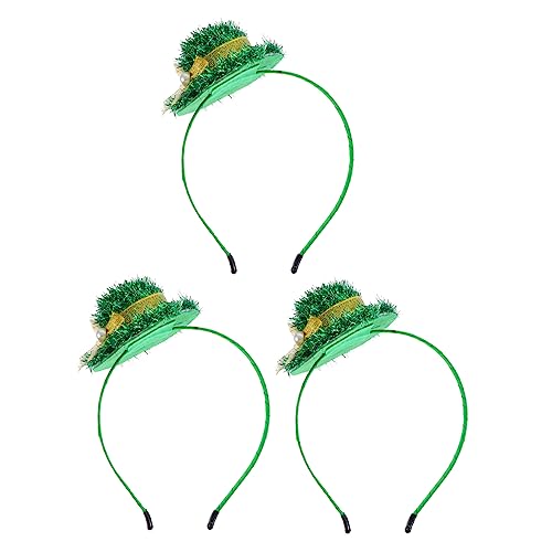 Ipetboom 3St irisches Stirnband Kleeblatt Hundestirnband Haarschmuck für Kinder Haarbänder Tiara st. Patrick's Day Stirnband Versorgung hutförmiges Stirnband empfindlich Yingschi Haustier von Ipetboom