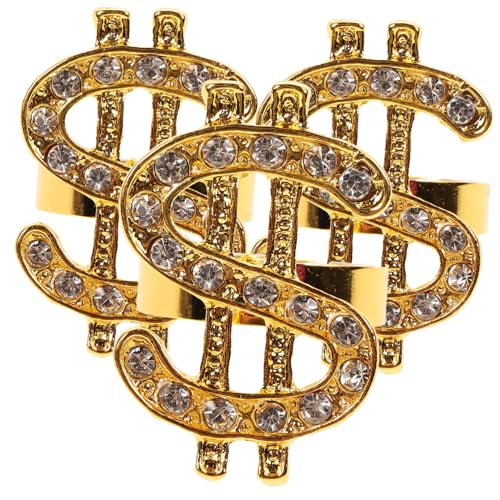 Ipetboom 3Stücke Damen Finger Schmuck für Party und Performance Verstellbarer Fingerring Exquisites Accessoire für Frauen und Mädchen von Ipetboom