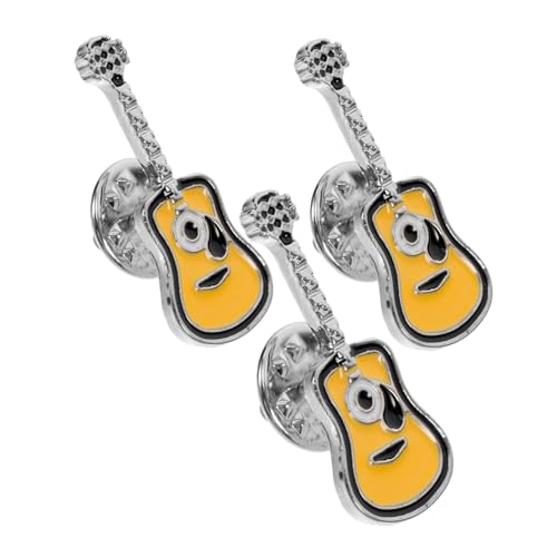Ipetboom 3stücke Retro Gitarre Revers Pin Emaille Brosche Pin Gitarren-anstecknadel Für Tasche Pullover Kleid Anzug von Ipetboom