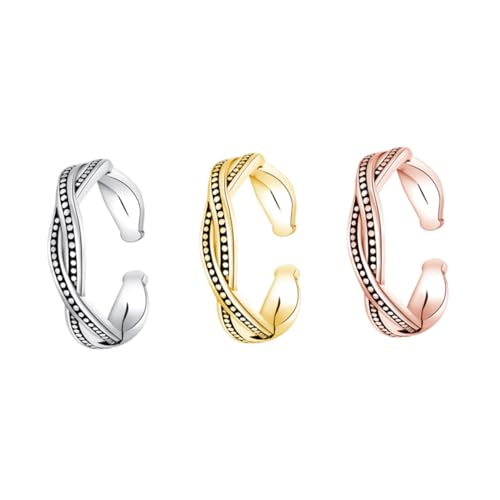 Ipetboom 3stücke Fußringe Knöchelring Kupferringe Dekor Damen Zehenring Mode Fußring Set Für Alltag Und Party Trage von Ipetboom