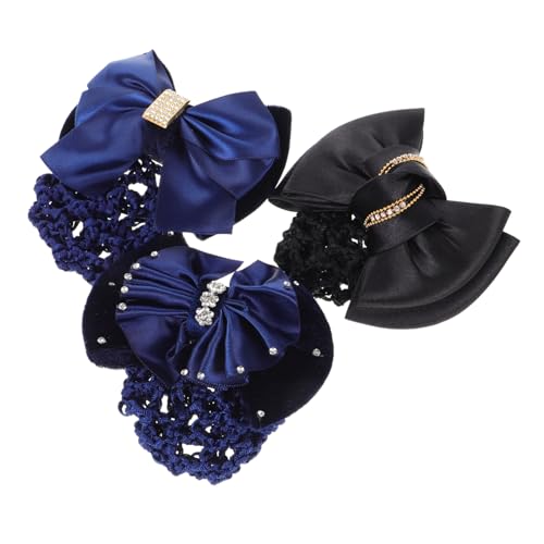 Ipetboom 3stücke Teiliges Damen Haarnetz Mit Schleifendekor Elegante Haaraccessoires Für Büro Pflegeberufe Und Events Weich Haarschonend Charmant Und Professionell von Ipetboom