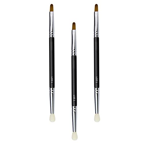 Ipetboom 3stücke Doppelköpfiger Pinsel Aus Viskose Für Concealer Und Lidschatten Mit Langem Griff Für Reisen Und Partys Für Empfindliche Haut Und Professionellen Heimgebrauch von Ipetboom