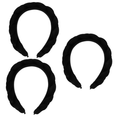 Ipetboom 3St geflochtenes Stirnband Damen Perücken Haarbänder für Damen Spa-Dekor Tiara Haargummi Spa-Stirnbänder für Frauen Haarreifen Weben schmücken Schal Kopfbedeckung Mädchen Stoff von Ipetboom