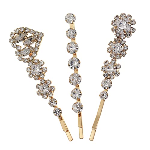 Ipetboom 3stücke Strass Haarklammern Für Damen Funkelnde Kristall-haarspangen Für Elegante Frisuren Und Besondere Anlässe Für Hochzeiten Partys Und Täglichen Gebrauch von Ipetboom