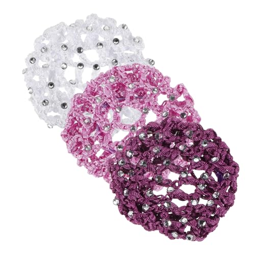 Ipetboom 3stücke Elastisches Netz-haarnetz Für Dutt Ballett-dutt-netze Haarnetz Für Perücken Haarnetze Praktische Haarnetze Für Mitarbeiter Haar-accessoires Für Frauen von Ipetboom