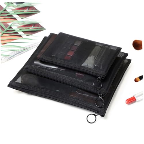 Ipetboom 3stücke Teiliges Kosmetische Aufbewahrungstaschen Mesh Vielseitige Make-up-Beutel Für Damen Und Mädchen Leicht Und Für Kosmetik Und Persönliche Pflegeprodukte von Ipetboom