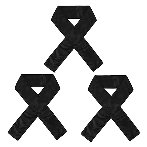 Ipetboom 3 Stücke Seide Kopfbedeckung Perücke Haar Wrap Schal Band Nicht-front Kopftuch Für Frauen von Ipetboom