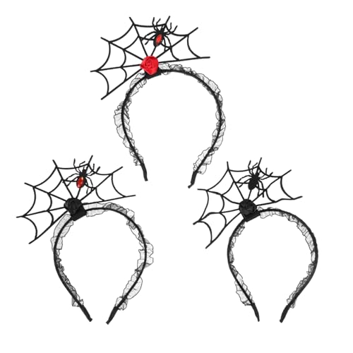 Ipetboom 3stücke Halloween Haarschmuck Mit Spinnen Und Spinnennetz Cosplay Haarreif Für Kostümpartys Dekorative Haaraccessoires Für Gruselfeste Und Fotoshootings von Ipetboom