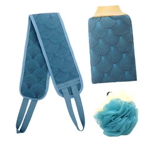 Ipetboom 3stücke Badegurt-handtuch Mit Rückenschrubber Und Peeling-funktion Langlebiges Material Tragbares Design Zum Aufhängen Zum Trocknen Für Tägliche Hautreinigung Und Massage von Ipetboom