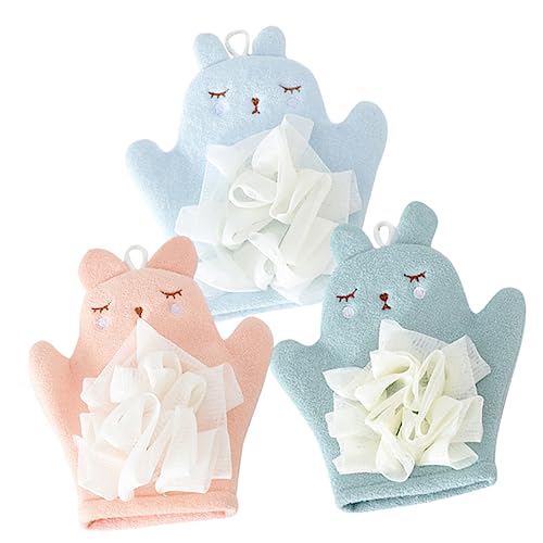 Ipetboom 3stücke Exfolierende Handschuhe Für Dusche Doppelseitige Peeling-mitts Zur Körperpflege Für Männer Und Frauen Sanfte Reinigung Weiche Haut Für Badewanne von Ipetboom