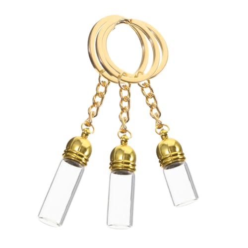 Ipetboom 3stücke Glasflasche Anhänger Für Ätherische Öle Schlüsselanhänger Mit Gold-acryl-kappe Tragbare Parfümflasche Für Handtasche Kreative Diy- Langlebig Und Praktisch Ipetboom 3stücke Glasflasche Anhänger Für Ätherische Öle Schlüsselanhänger Mit Gold-acryl-kappe Tragbare Parfümflasche Für Handtasche Kreative Diy- Langlebig Und Praktisch von Ipetboom
