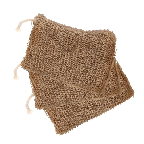 Ipetboom 3stücke Jute Seifenbeutel Exfolierende Mesh Seifensäckchen Für Effektives Schäumen Und Trocknen Im Bad Für Damen Und Herren Strapazierfähig Und von Ipetboom