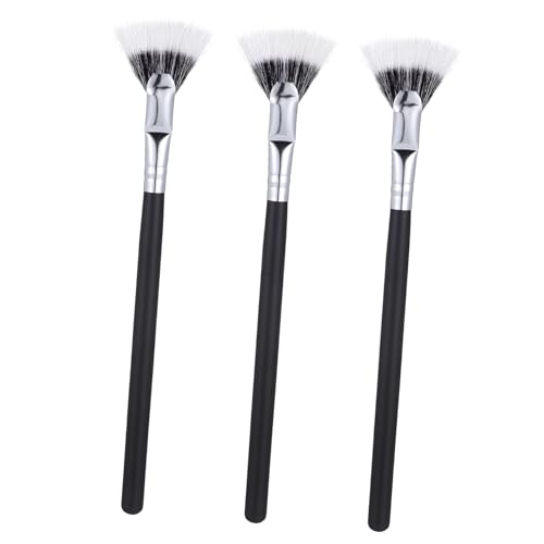 Ipetboom 3stücke Lash Fan Pinsel Eyelash Brush Wands Für Präzise Mascara-anwendung Sanftes Trennen Und Reinigen Von Wimpern Hochwertige Synthetische Borsten Mit Holzgriff von Ipetboom
