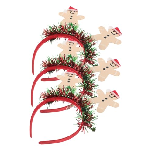 Ipetboom 3stücke Lebkuchen Stirnbänder Für Weihnachten Festliche Kopfbedeckungen Für Junge Mädchen Und Erwachsene Süße Haaraccessoires Für Weihnachts-party-geschenke Und von Ipetboom