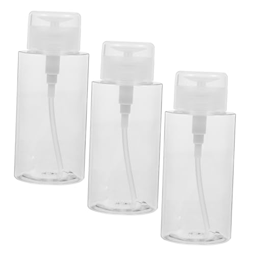 Ipetboom 3stücke Push-down Nagellackentferner Spenderflaschen Reise Make-up Entferner Flüssigkeitsspender Behälter Transparente Kunststoffflasche von Ipetboom