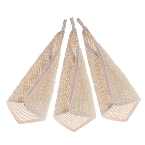 Ipetboom 3 Stück Teiliges Ramie Waschlappen für Bad und Gesicht Leichte Langlebige Gesichts und Badehandtücher aus Natürlicher Baumwoll Leinen Mischung gegen Öl und Schmutz Familientauglich von Ipetboom