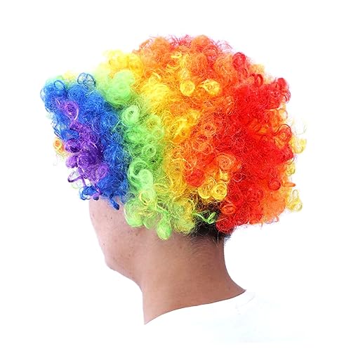 Ipetboom 3stücke Teiliges Clown Kostüm Bunte Perücke Clown Nase Und Weiße Handschuhe Für Fasching Und Kostümpartys Lustige Cosplay Outfits Für Unvergessliche Auftritte von Ipetboom