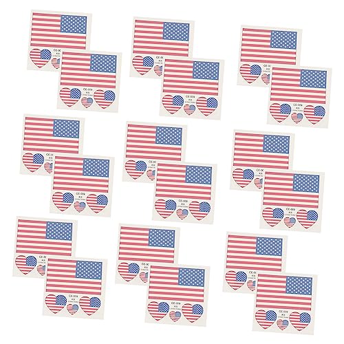Ipetboom 25stücke Patriotische Amerikanische Flaggen Tattoos Aufkleber Temporäre Sticker Für Unabhängigkeitstag Feiern Und Sportveranstaltungen Und Einfache Anwendung von Ipetboom