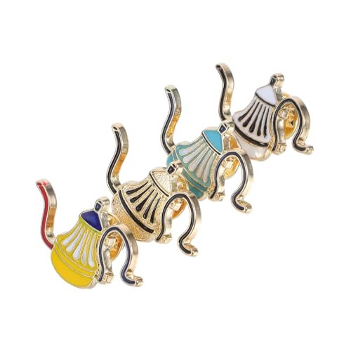 Ipetboom 4 Kaffee Broschennadeln Neuartiger Teekannenschmuck Metall Für Kaffeeliebhaber Niedliche Rucksack Anstecknadeln Für Partys Und Versammlungen Für Teenager Mädchen Und Jungen von Ipetboom