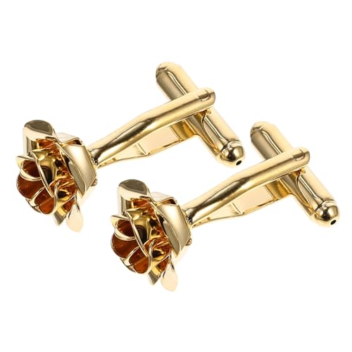 Ipetboom 4 Paar Manschettenknöpfe Mit Rosenmotiv Anzugnadeln Für Herren Anzug Accessoires Herren Ohrstecker Manschettenknöpfe Trauzeugen Hochzeit Hemd Accessoires Herren von Ipetboom