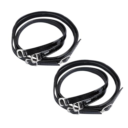 Ipetboom 4 Paar PU Abnehmbare Verstellbare Schuhriemen für High Heels Dekorative Schnürbänder gegen Lose Schuhe Modische Knöchelriemen für Damen Vielseitiges von Ipetboom