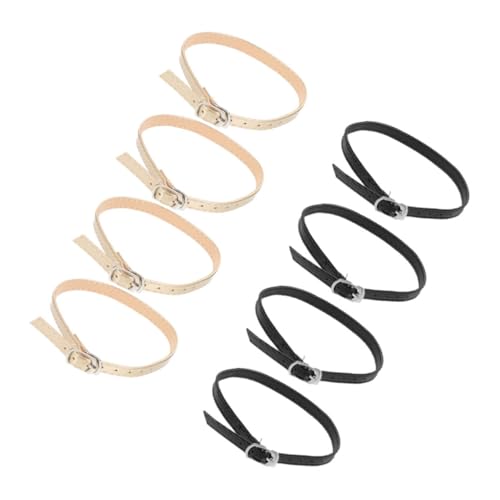Ipetboom 4 Paare Elastische High Heel Schuhriemen Verstellbare Knöchelriemen Für Damen Pumps Lose Riemen In Schwarz Und Gold Stilvolle Fußband Erweiterung Für Lederschuhe Und Sandalen von Ipetboom