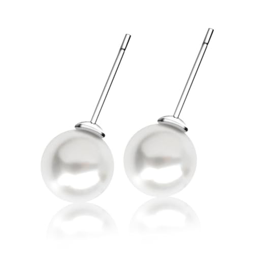 Ipetboom 4 Paare Sterling Silber Perlen Ohrstecker Natürliche Süßwasser Perlen Ohrschmuck Damen Elegant Hautfreundlich Geschenkidee für Hochzeit Party Alltag von Ipetboom