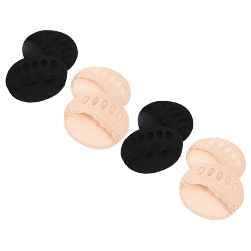 Ipetboom 4 Paar Rutschfeste Unsichtbare Halbsocken Damen mit Geteilter Zehenpartie Atmungsaktive und Pflegeleichte Vorfußsocken für High Heels und Freizeit von Ipetboom