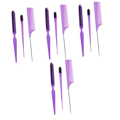 4 Sätze Bürstenkamm-Set Kämme für natürliches schwarzes Haar 3-reihiger Frisierkamm hairbrush haarbürsten Anzüge für Männer Stielkamm zum Haarstyling entwirren Kamm Haupt Kamm Kamm von Ipetboom