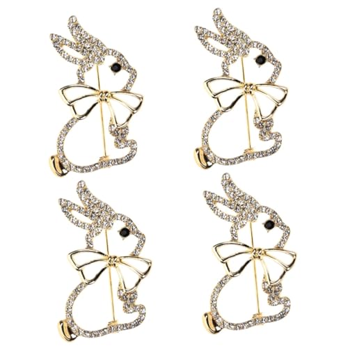 Ipetboom 4 Sätze Cartoon Kaninchen Broschen Für Damen Kreative Anstecknadeln Für Kleidung Taschen Accessoires Für Geburtstage Feiertage 2 Stück * 4 von Ipetboom