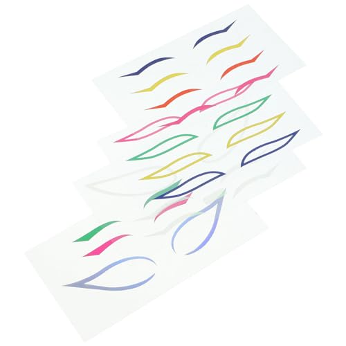 Ipetboom 4sätze Selbstklebende Eyeliner Aufkleber Für Farbige Makeup-dekoration Für Partys Und Bühnenauftritte Einfach Anzuwenden Langlebig Für Kreative Looks von Ipetboom