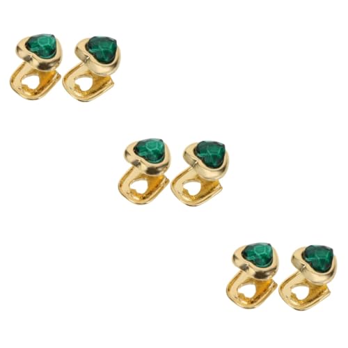 Ipetboom 4 Sätze Hip Hop Zahngrills Mit Herzform Grünem Edelstein Metallische Zahn Dekoration Für Damen Herren Zubehör Für Partys Hip Hop Veranstaltungen 2 Stück * 4 von Ipetboom