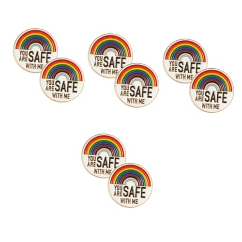 Ipetboom 4 Sätze Regenbogen Brosche Anstecknadel Emaille Pin Für Rucksäcke Modisches Pride Accessoire Für Kreative Outfits Sichere Botschaften Für Lgbtq Veranstaltungen 2 Stück * 4 von Ipetboom