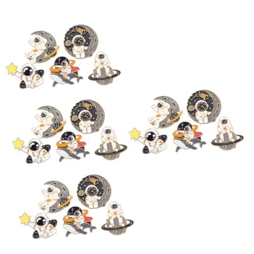 Ipetboom 4 Sätze Teiliges Cartoon Astronaut Anstecknadel Niedliche Emaille Broschen Für Kleidung Rucksäcke Taschen Langlebige Metallpins Kreative Dekoration Für Mode Accessoires 5 Stück * 4 von Ipetboom